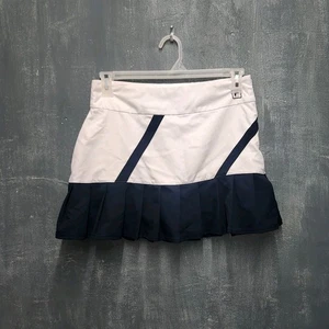 Fila Tennis Golf Skirt Skort Size M Navy Blue White Ruffles Pleated  - Picture 1 of 9