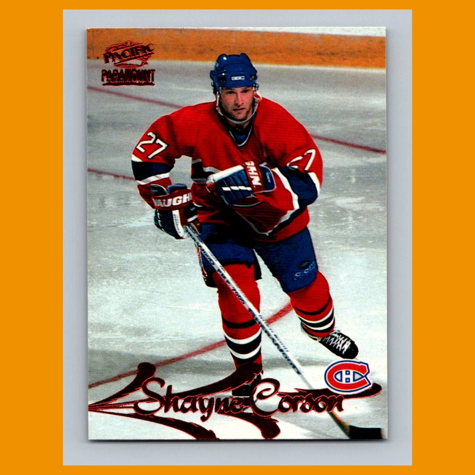Shayne Corson #93 1997-98 Pacific Paramount Copper Montreal Canadiens Hockey NHL - Image 1 of 3