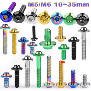 M5/M6 Titanium Bolts 10~35mm Plum Umbrella Butterfly Torx Head Ti Screw Fastener - Picture 1 of 15
