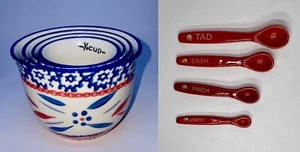Set Of 4 Temp-Tations OLD WORLD FIREWORKFETTI Measuring Cups PLUS BONUS Spoons - Picture 1 of 12