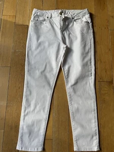 WALLIS SCARLET Petite White Denim Jeans Size 14 - Picture 1 of 4