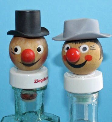 Schöne Schnapsnasen / 1 Ausgießer / 1 Zierkorken / Flaschenverschluss / Pourer - Bild 1 von 4