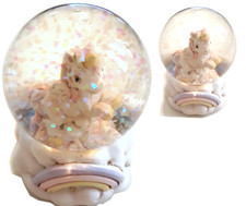 PALLA DI VETRO CON UNICORNO ALL' INTERNO E PAILLETTES COLORATE IN SOSPENSIONE