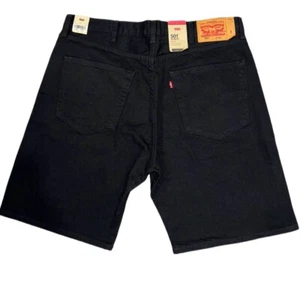 Levi's 501 Shorts Men's Original Fit Black Denim Stretch Shorts 365120040 - Picture 1 of 2