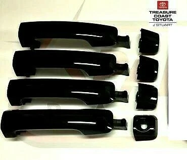 NEW OEM TOYOTA TUNDRA & SEQUOIA DOOR HANDLE COVERS PAINT CODE 202 BLACK - Изображение 1 из 1