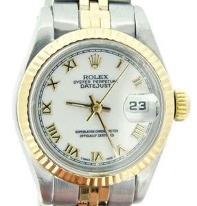 Rolex Datejust Ladies 2Tone Yellow Gold & Steel Watch White Roman Dial 69173 - Picture 1 of 4