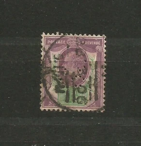Großbritannien 1902/10 Edward VII Y&TN°108 Briefmarke gestempelt und gelocht /TR4156 - Bild 1 von 2