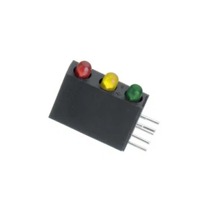 2X L-934SA/1I1Y1GD LED im Gehäuse rot/grün/gelb 3 mm Anz.Dioden: 3 20mA 40° KING - Picture 1 of 1