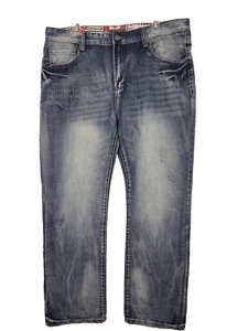 Buckle Black Relaxed Straight Jeans Mens 38 X 32 Light Distressing No Holes - Picture 1 of 14