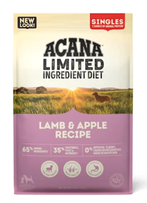 ACANA Grain Free, Singles Limited Ingredient, Lamb & Apple Dry Dog Food 22.5 lb