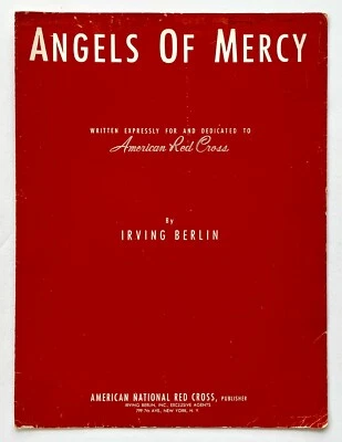 1941 Angels Of Mercy American Red Cross Vtg Sheet Music Patriotic Piano Berlin - Image 1 of 3