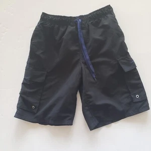 BEVERLY HILLS POLO CLUB SWIM TRUNKS Shorts MEN SIZE S BLACK AND Blue RN 59786 - Picture 1 of 6
