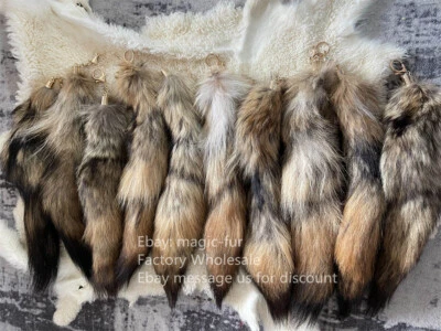 100 piezas Llavero Cola Coyote Real Cola Piel Real Bolso Dije Colgante Disfraz Foto 1 de 4