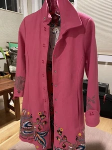 oillily pink fancy coat size Size 8/ 10 Asia  240. Slim Dressy Coat. - Picture 1 of 12