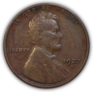 1927-D Lincoln Wheat Cent Extremely Fine XF Coin #22159 - Picture 1 of 3