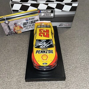 Joey Logano Signed 1:24 2021 Shell Pennzoil Bristol Win Diecast NASCAR Auto COA - Picture 1 of 4