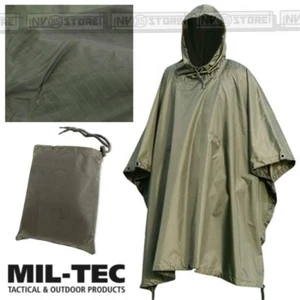 Poncho Impermeabile MILTEC US Model Occhielli Perimetrali Softair Militare VERDE - Imagen 1 de 1