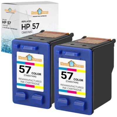 2PK Replacement for HP 57 Ink Cartridge for HP PSC 1318 1350 2100 2110 2170  - Image 1 of 2