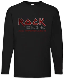 Rock is Dead and Paper Men Long Sleeve T-Shirt Fun Scissors Scissor Punk Band - Picture 1 of 1