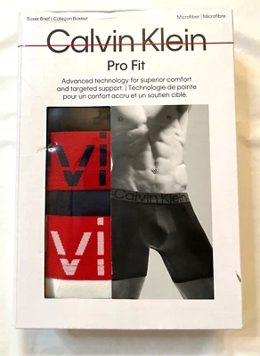 Calzoncillos boxer de microfibra Calvin Klein Pro Fit talla M paquete de 3 negro/azul oscuro/blanco Foto 1 de 4