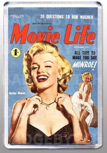 MARILYN MONROE MOVIE LIFE magazine cover - LARGE FRIDGE MAGNET - 50's CLASSIC! - Picture 1 of 1