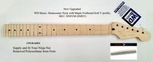 New Fender Licensed WD Music Stratocaster Strat Neck with Clapton Soft V Profile - Picture 1 of 6