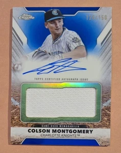 Colson Montgomery 2025 Topps Chrome Pro Debut Jumbo Auto Blue 126/150 Relic  - Picture 1 of 2