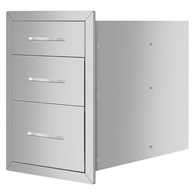 Outdoor BBQ three drawers cabinet triple Stainless steel Kitchen Cabinet ctg5 - Image 1 of 4