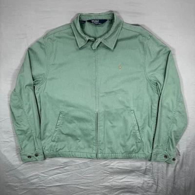 Chaqueta de bombardero de colección Polo Ralph Lauren para hombre M verde tartán Harrington cuello a cuadros Foto 1 de 4