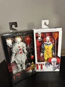 Neca It Movie Pennywise 2017 And 1990 Version Clothed Retro Figure - Picture 1 of 1
