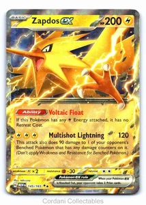 Zapdos EX 145/165 - Scharlachrot & Violett 151 - Pokemon Karte - Near Mint - Bild 1 von 2
