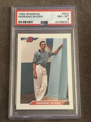 Bowman #302 Mariano Rivera 1992 PSA 8 casi nuevo-como nuevo Yankees Foto 1 de 2