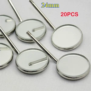 20 piezas mango de espejo bucal dental acero inoxidable reflector superficie frontal #5 EE. UU. - Imagen 1 de 11