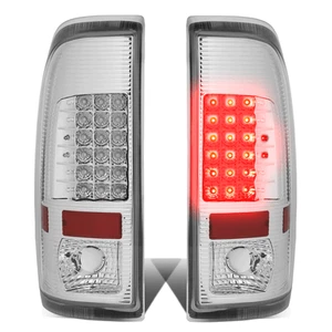 For 1999-2007 Ford F250 Super Duty F150 LED Tail Brake Light Lamp Set Chrome - Bild 1 von 8