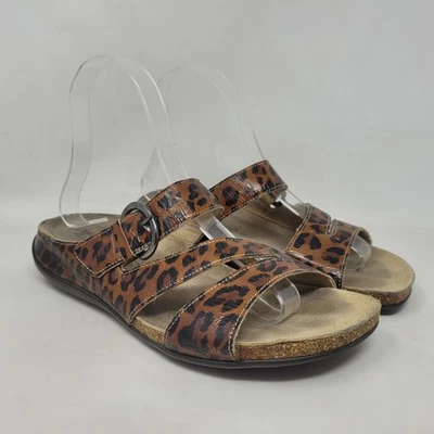 Sandalias Mephisto para mujer EU37 US7 cuero con estampado de leopardo sin cordones cómodas para caminar Foto 1 de 4