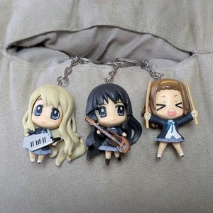 K-On figure key chain Lot 3 set mascot retro rare anime Japan hobby m636 - Picture 1 of 4