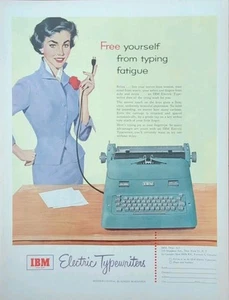 1953 vintage IBM portable typewriter Electric, Green Electric Typewriter  - Picture 1 of 1