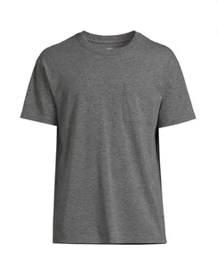 ATHLETIC WORKS Men’s 4XL (58-60) Tri-Blend Pocket Tee • Charcoal Grey Heather - Picture 1 of 7