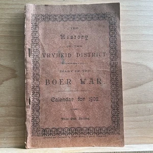 The History Of The Vryheid District BOER WAR 1902 1st Ed Pamphlet - Foto 1 di 5