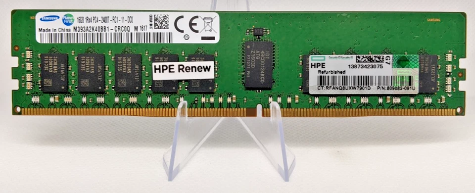 Samsung 16GB M393A2K40BB1-CRC0Q HP 809082-091U DDR4-2400T Server Memory - Image 1 of 1