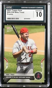 2021 Now Mike Trout #WLCM CGC GEM MINT 10 Promo - Picture 1 of 2