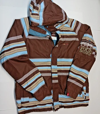 Chaqueta de Snowboard de Colección Foursquare Para Hombre Esquí/Nieve M 15K Bebé AZUL/MARRÓN Y2K Talla M Foto 1 de 4