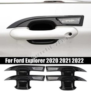 For Ford Explorer 2020 2021 2022 Glossy Black Door Handle Bowl Cover Trim 4PCS - Bild 1 von 3