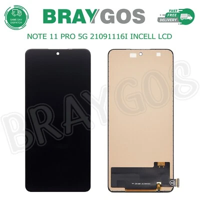 For XIAOMI REDMI NOTE 11 PRO 5G 21091116I INCELL LCD Touch Screen Display Black - Image 1 of 4