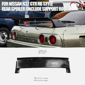 FRP Unpainted For Nissan R32 GTR RB Style Rear Spoiler Wing(Include support rod)