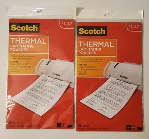 2 Scotch TP385520 8.5"x14" 3 mil Laminating Pouches Gloss Clear (40 Total) - Picture 1 of 2