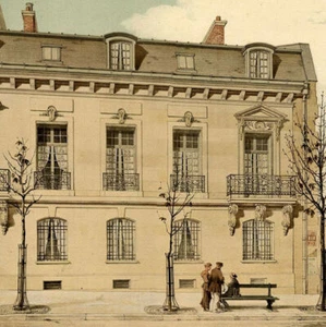 Hotel Particulier Camut Architecture Planat Grande Chromolithographie XIXème - Picture 1 of 2