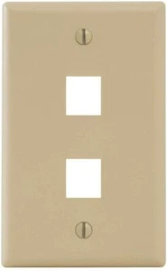 Placa frontal clásica ICC con 2 puertos para estilo EZ/HD en una sola banda, marfil - Imagen 1 de 3