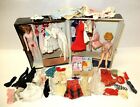 VINTAGE 1962 PONYTAIL BARBIE CARRY CASE HUGE ASSORTMENT OF CLOTHES & ACCESSORIES