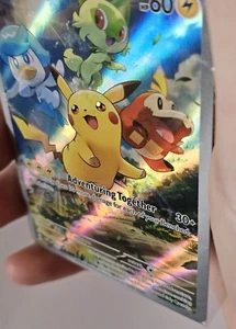 Pokémon Pikachu SVP EN 027 Full Art Holo Black Star Promo Sealed, with Sleeve! - Picture 1 of 8